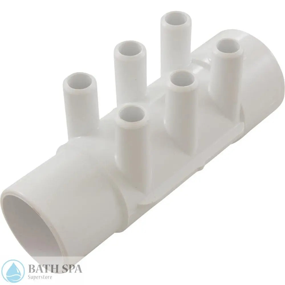 Waterway 6-Port Manifold [2" Slip x 2" Spigot x (6) 3/4" Barb Shur-Grip] (672-4940) PVC Plastic Fittings & Valves: Manifolds 672-4940_262a91a1-2745-434b-aa45-46a236ec53ef