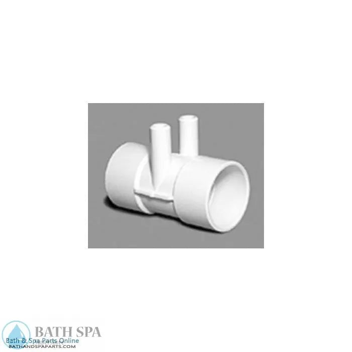Waterway 2-Port Manifold [2" Slip x 2" Slip x (2) 3/4" Smooth Barb Shur-Grip] (672-7920) PVC Plastic Fittings & Valves: Manifolds (Water - Barbed) 672-7920