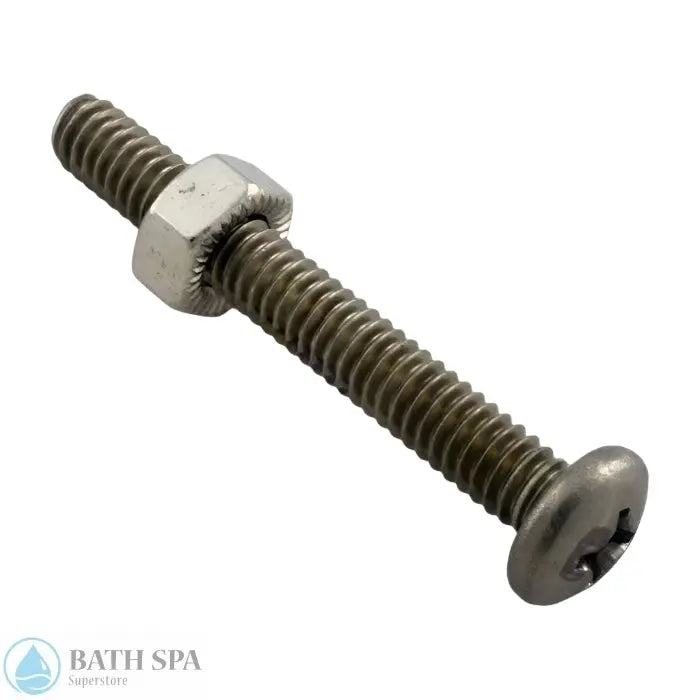 Waterway 1-1/2" Top Mount Valve Split-Nut Bolt & Nut (800-0100) Spa Parts: Nuts Bolts & Screws 800-0100