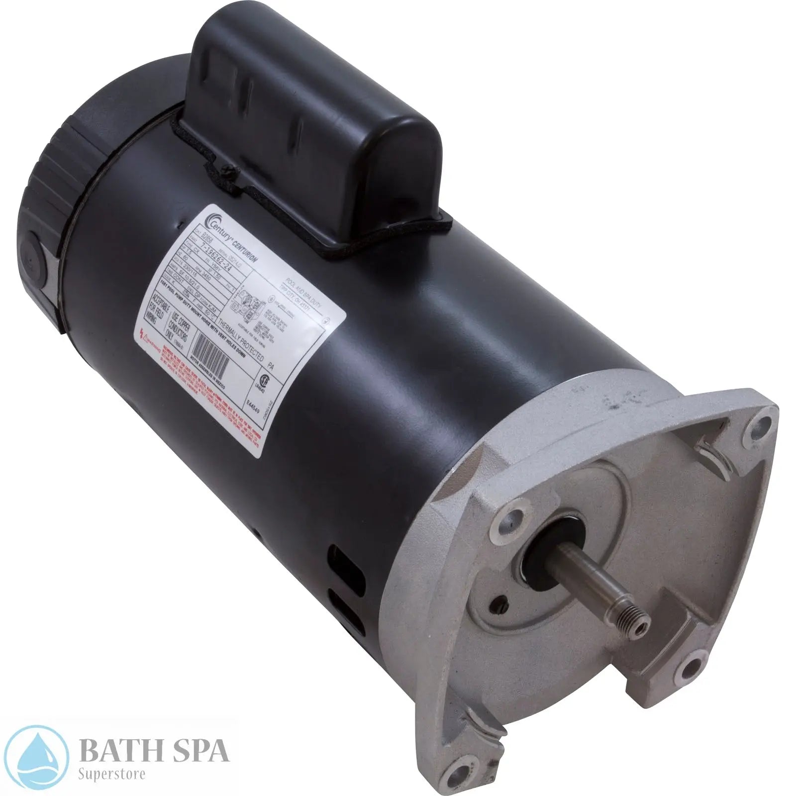 A.O. Smith (AOS) Century Motor 1.5 HP [1-S] [Sq Fl] [115/230V] (B858) Spa Pumps & Parts: Spa Pump Motors (Square Flange) B2858