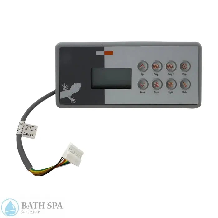 Gecko TSC-4/K-4 8-Button Spa Topside Panel [2 Pump] [Large Rectangular] (BDLTSC4GE1) Spa Parts: Spa Topside Panels (Gecko Topside Panels) BDLTSC4-GE1