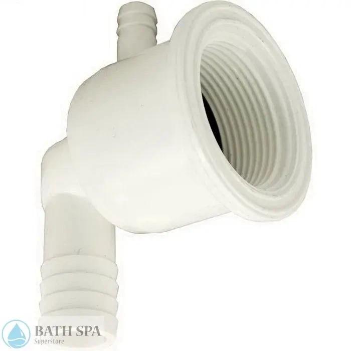 Balboa Luxury Micro Jet Body [3/8" Barb x 3/4" Barb] [White] (47471200) Spa Parts: Spa Jets Balboa_Luxury_Micro_Jet_Body_3_8_Barb_x_3_4_Barb_White_47471200