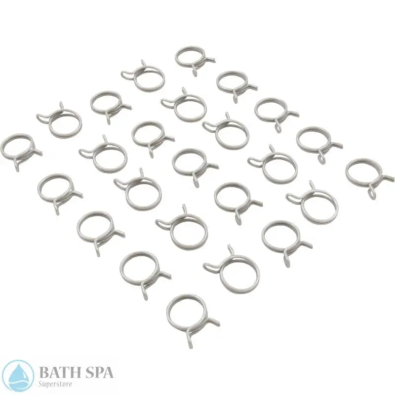 Rotor Clip Double Wire Hose Tubing Clamp [1.000" Ideal OD] [Quantity 25] (DW-16ST ZD) Spa Parts: Spa Air Controls DW-16ST_ZD_clamp