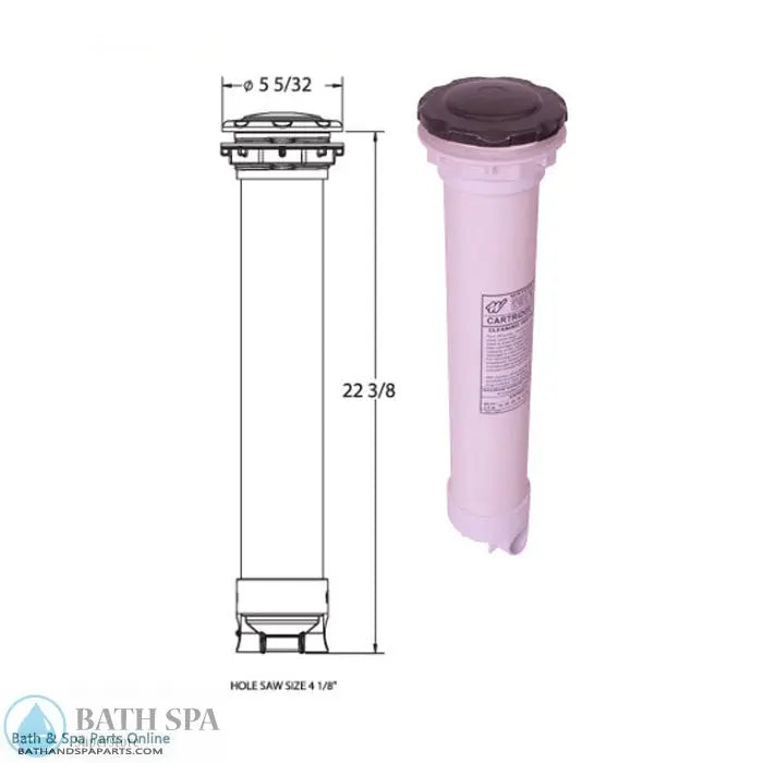 Waterway 5 1/2" Top Load Extended Cartridge Filter W/ Bypass Valve [1"] [20 Sq. Ft.] (510-3600) Spa Filters: Skim/Top Load Filter Waterway Skim Filters Waterway_512_Top_Load_Filter_Cartridge