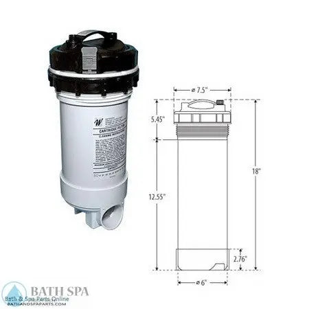 Waterway 7 1/2" [50 Sq. Ft.] Top Load Cartridge Filter With Plug [1 1/2"] (500-5000) Spa Filters: Skim/Top Load Filter Waterway Skim Filters Waterway_712_Top_Load_Filter_Cartridge.1_fb667c9c-2b0c-40bc-97c5-35c10f6eaadb